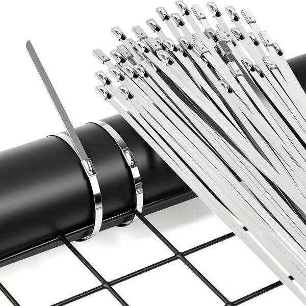 304 Stainless Steel Zip Tie Kit Heavy Duty (4X Stronger Than Plastic)