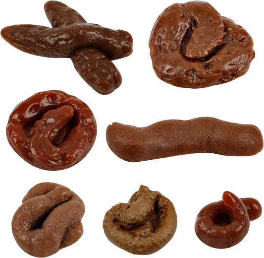 7PCS Realistic Fake Poop Prank Set Hilarious Gag Gift for Parties & Office