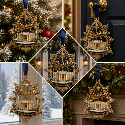 250th Anniversary: Santa Flying Over the White House on a Snowy Night