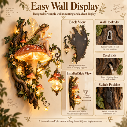 Enchanted Mushroom Fairy Wall Light