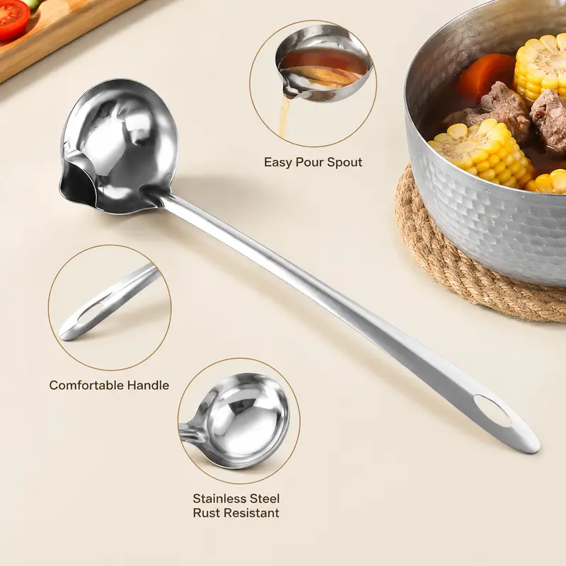 304 Stainless Steel Deep Soup Ladle