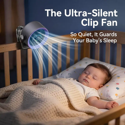 4000mAh 360 Rotatable Clip Fan with LED Display
