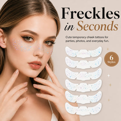 Temporary Freckle Face Tattoos 6 Fun Styles for Every Mood Festivals, Parties & Daily Looks