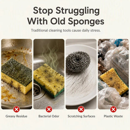 Cute fruit-shaped dishwashing sponge brush