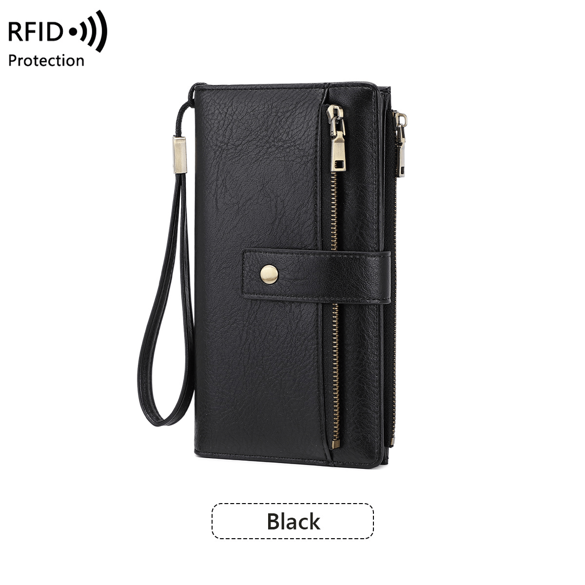 Women's Retro Style RFID Blocking Tri-fold Wallet