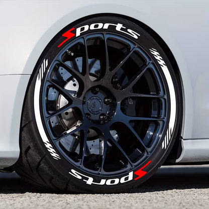 4Pcs 3D Car Tire Stickers Waterproof Universal Wheel Decals | Motorcycle Auto Exterior Accessories
