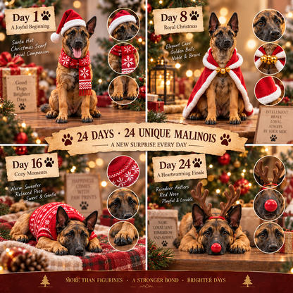 24 Days of Belgian Malinois Joy 24 Unique Collectible Figurines