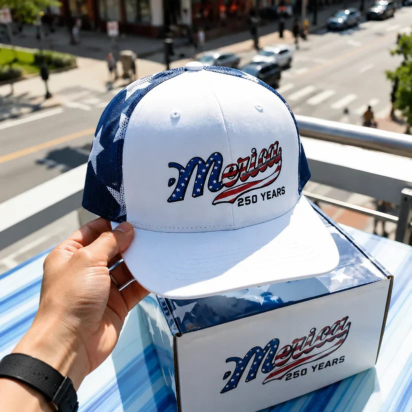 Merica 250 Years Embroidered Mesh Back Trucker Hat
