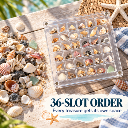 36-Grid Clear Acrylic Organizer Box for Small Collectibles