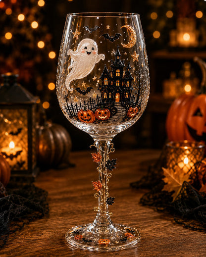 Halloween 3D Wine Glass Collection Gift Box Set