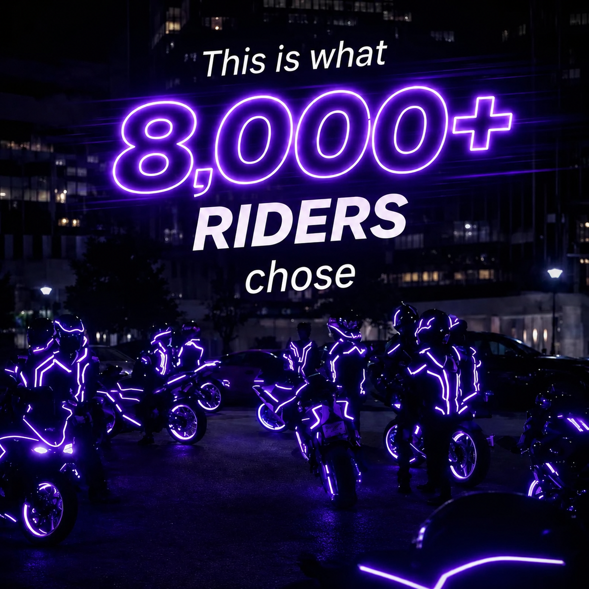 Motorcycle RGBIC Glow Kit 5000+ Colors, Music Sync & App Control
