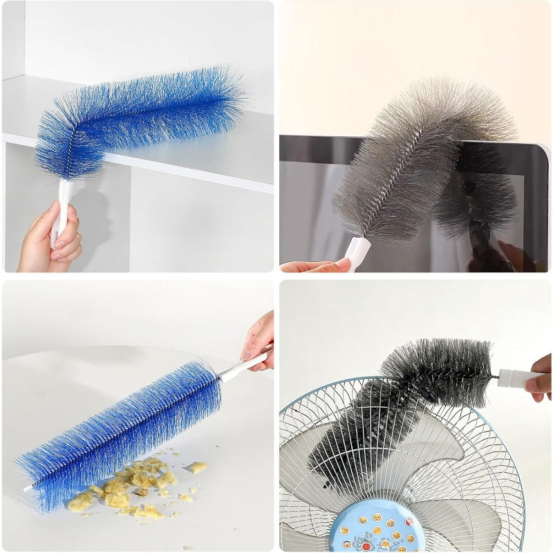 Flexible Microfiber Fan Duster Brushes Reusable Cleaning Tools (2/4 Pack)