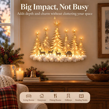 Winterglow Grove Lighted Woodland Christmas Wall Decor