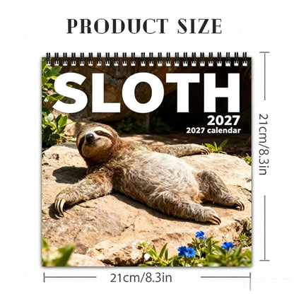 2027 Sloths Wall Calendar 12 Months of Cute Sloths & Relaxing Nature Moments