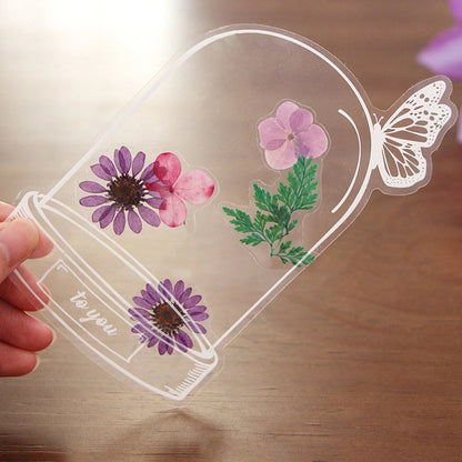 20pcs Transparent Dried Flower Bookmarks-DIY Gifts Bookmarks