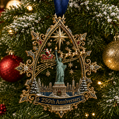 250th Anniversary: Santa Flying Over the White House on a Snowy Night