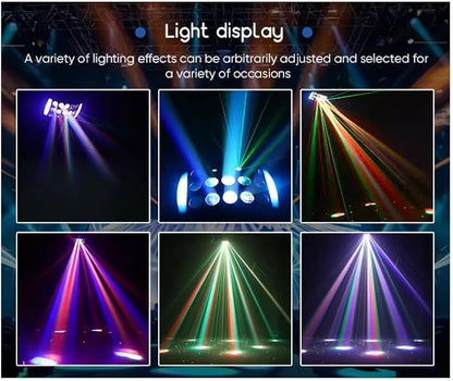 3-in-1 DJ Party Lights RGBW Derby Beam, Sound Activated + Remote
