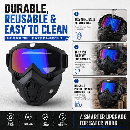 Multi-Functional Protective Face Mask - Auto-Darkening Welding Goggles