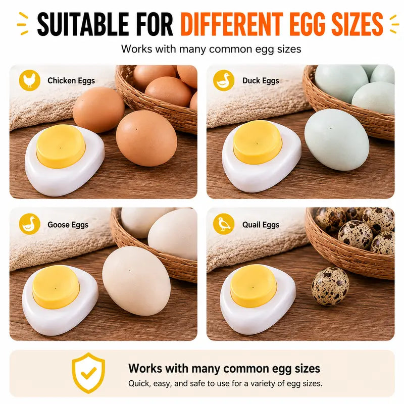 2-Pack Egg Piercer One-Press Stainless Steel Egg Pricker for Perfect Hard-Boiled Eggs