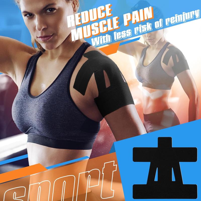 Pre-Cut Shoulder Kinesiology Tape (Multi-Color Pack) - Instant Pain Relief & Rotator Cuff Support