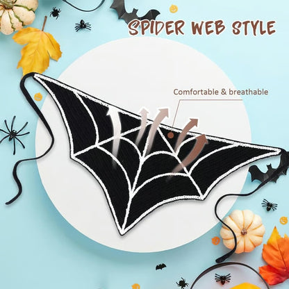 Halloween Spider Web Knit Headscarf