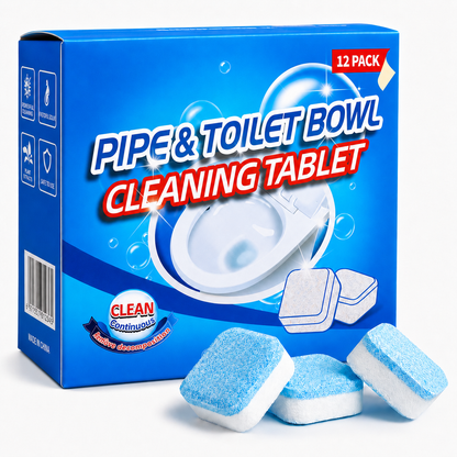 Drain Cleaning Tablets 12 Pack For Sinks, Showers & Washing Machines