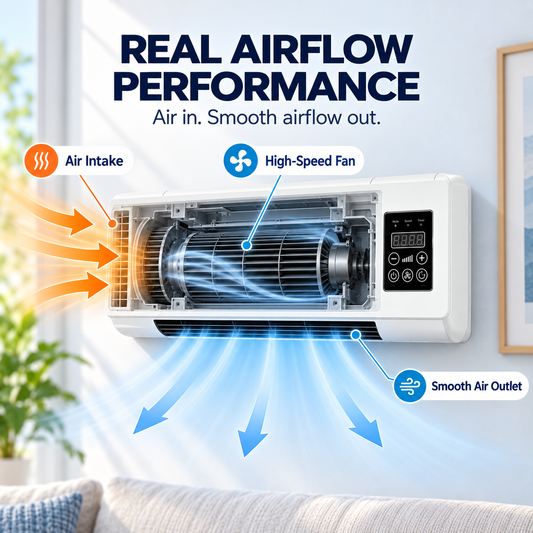 2-in-1 Wall-Mounted Cooling & Heating Unit Remote Control