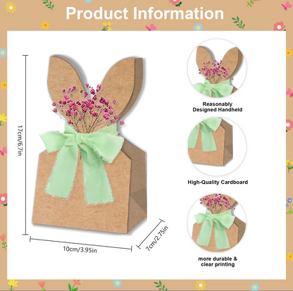 Easter Bunny Ear Kraft Bags | Cute Party Gift & Candy Packaging