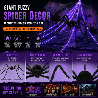 Halloween Sellers Halloween glowing spider web lights