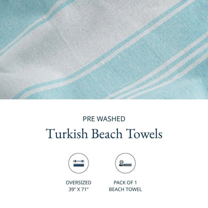 Summer Lightweight XL Flat-Weave Beach Towel