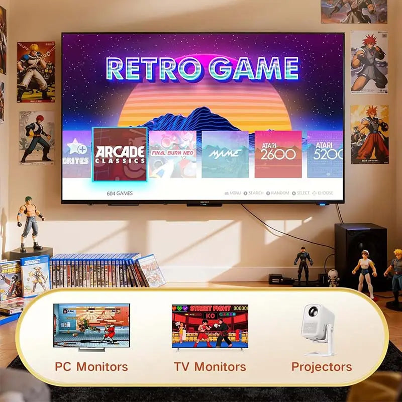 2026 Upgraded Retro Game Stick, 4K HDMI Classic Video Games, Built-in 23 Emulators, 40000+ Games