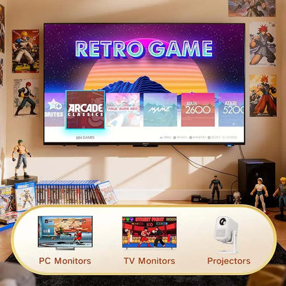 2026 Upgraded Retro Game Stick, 4K HDMI Classic Video Games, Built-in 23 Emulators, 40000+ Games