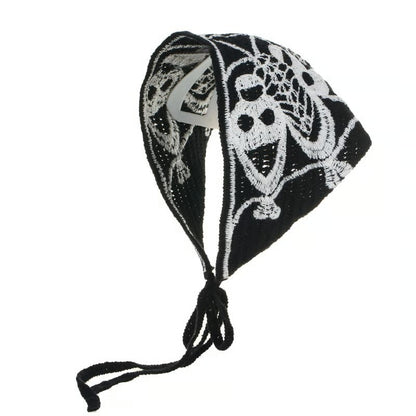 Halloween Spider Web Knit Headscarf