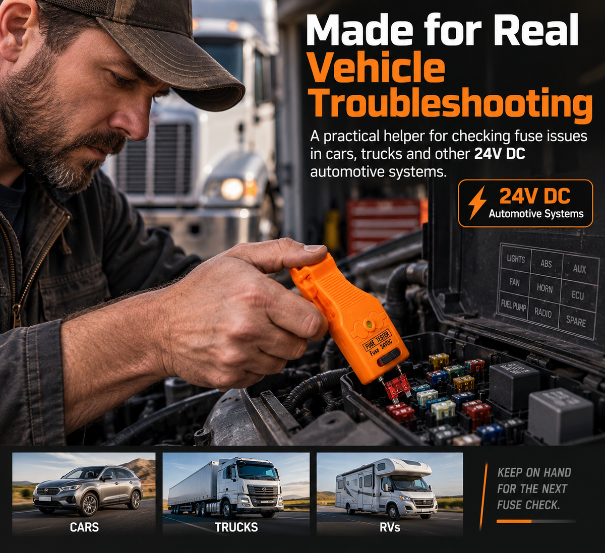 Fuse Tester & Puller Test & Extract Blade Fuses in One Tool