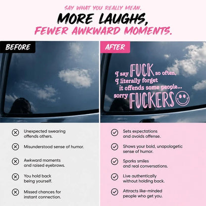 "I Say F ck SO OFTEN" Funny Car Decal
