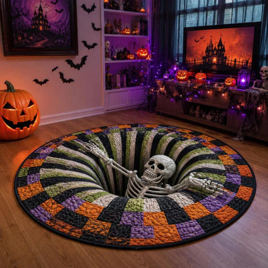 3D Vortex Round Rug- Halloween Room Decor