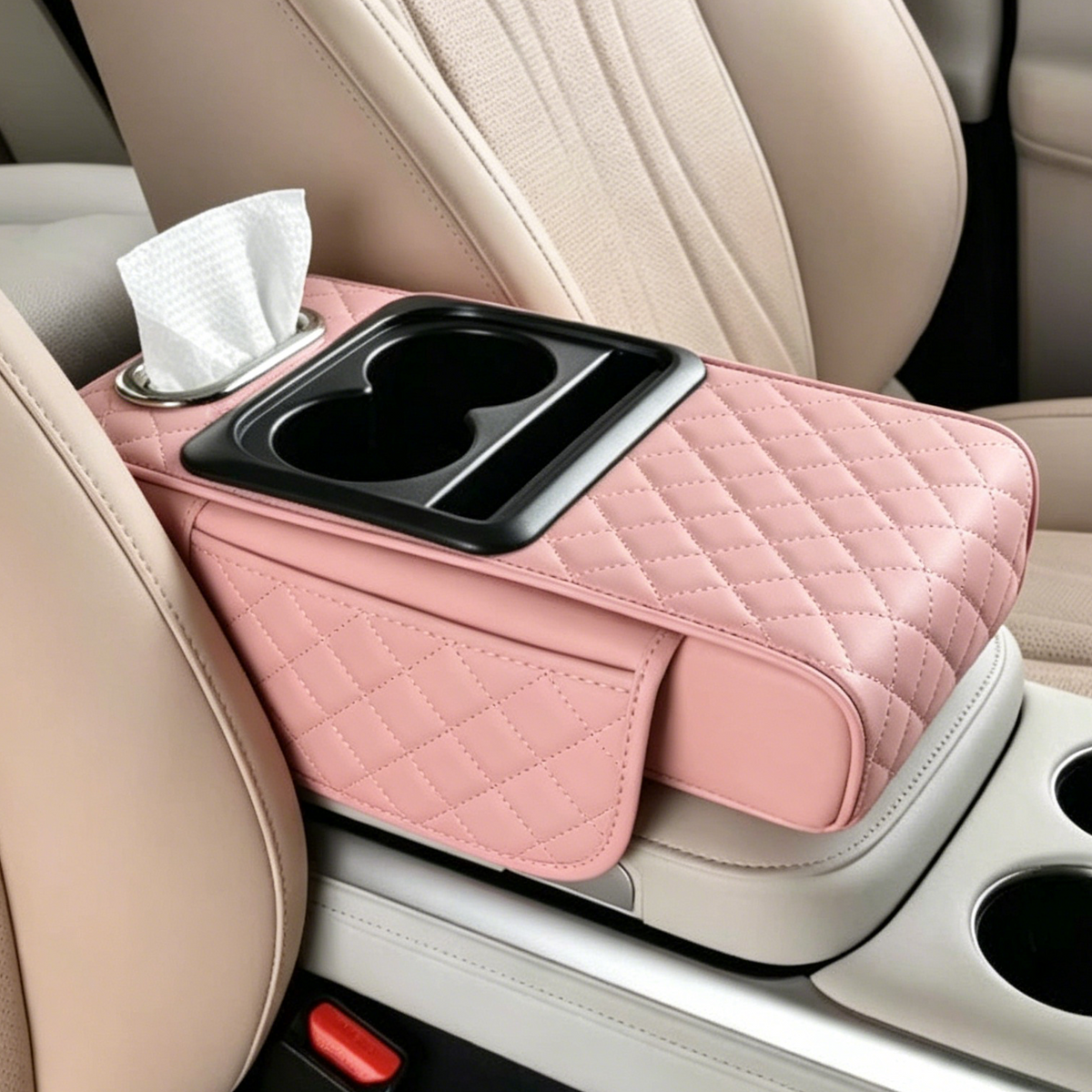 2026 Upgraded Model High-quality leather Multifunctional Car Armrest Cushion