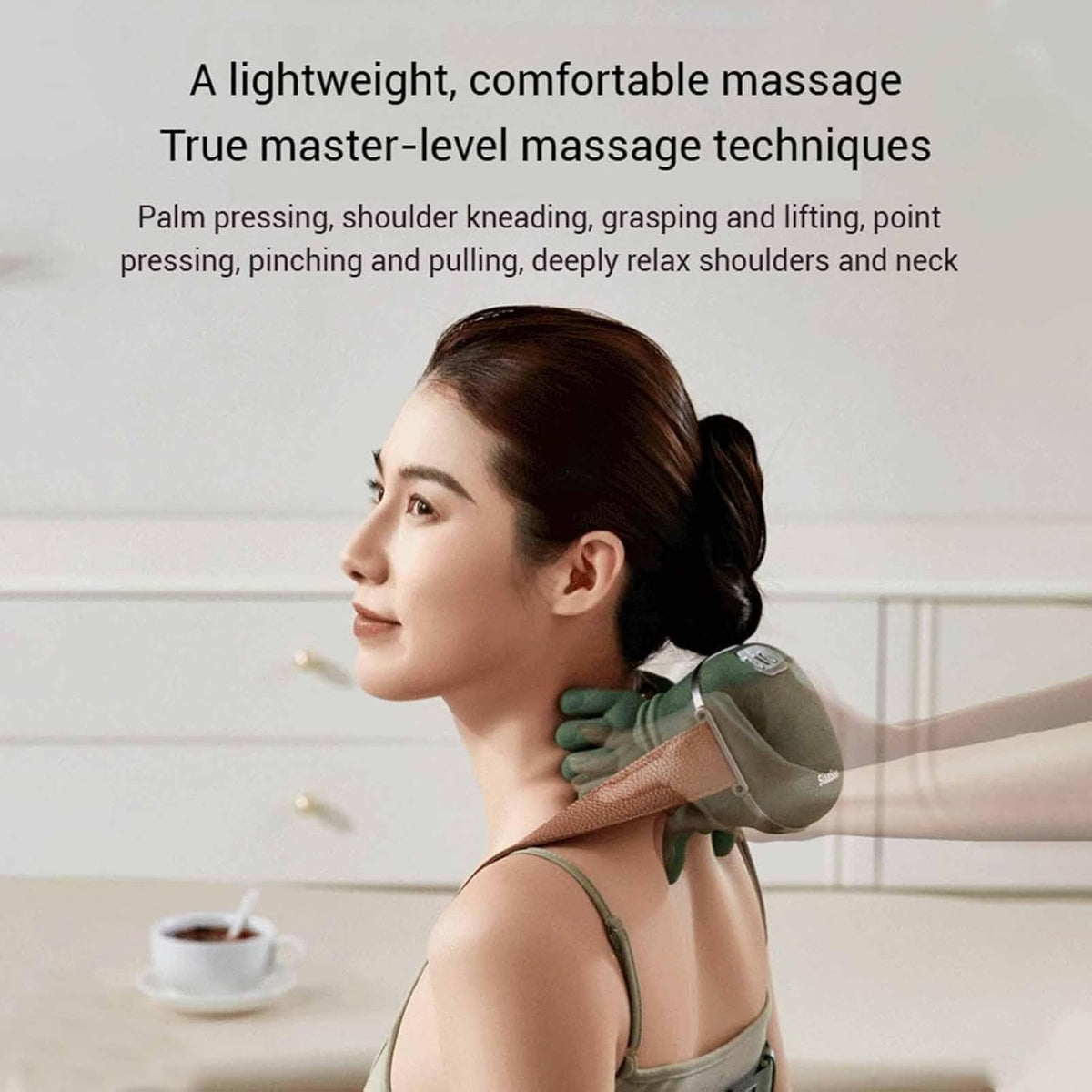 3D Shiatsu Neck & Shoulder Massager with Soothing Heat - Deep Tissue Kneading for Back & Neck Pain Relief