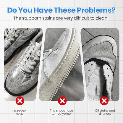 White Shoe Cleaner Cream | Multipurpose No-Wash Solid Comes with Sponge