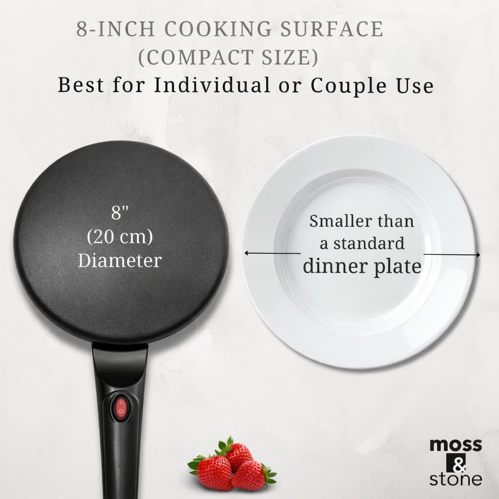 8-inch Electric Crepe Maker - Start every morning right with the perfect homemade cr pe
