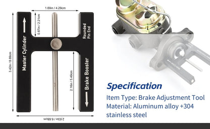 Premium Aluminium Brake Booster Push Rod Adjustment Tool with Length Gauge