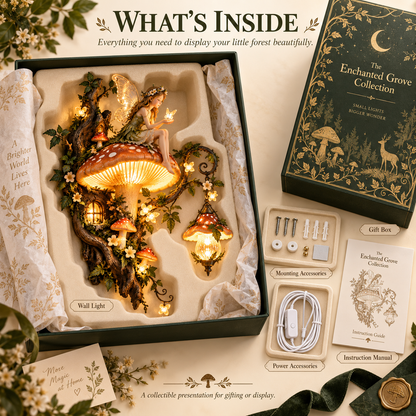 Enchanted Mushroom Fairy Wall Light