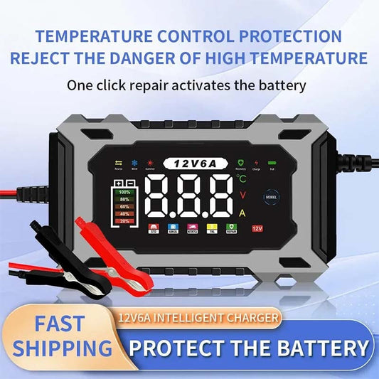12V/24V Smart Battery Charger, Maintainer & Trickle Charger