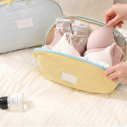 Portable Underwear Travel Organizer Separate Storage for Bras, Panties & Socks