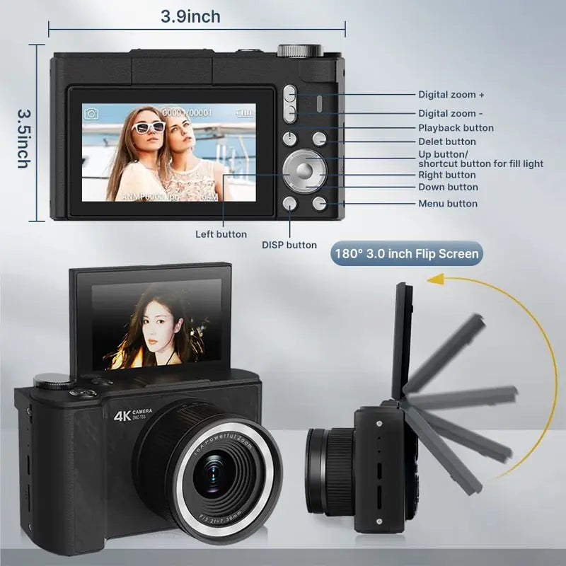4K Digital Camera for Photography