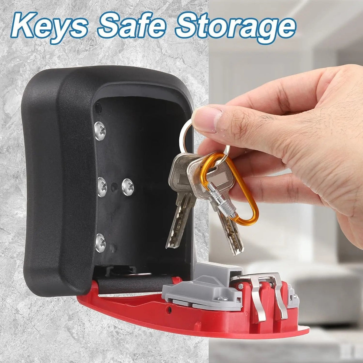 Wall Mount Resettable Combination Key Box Rust Proof, Large Storage, Heavy Duty
