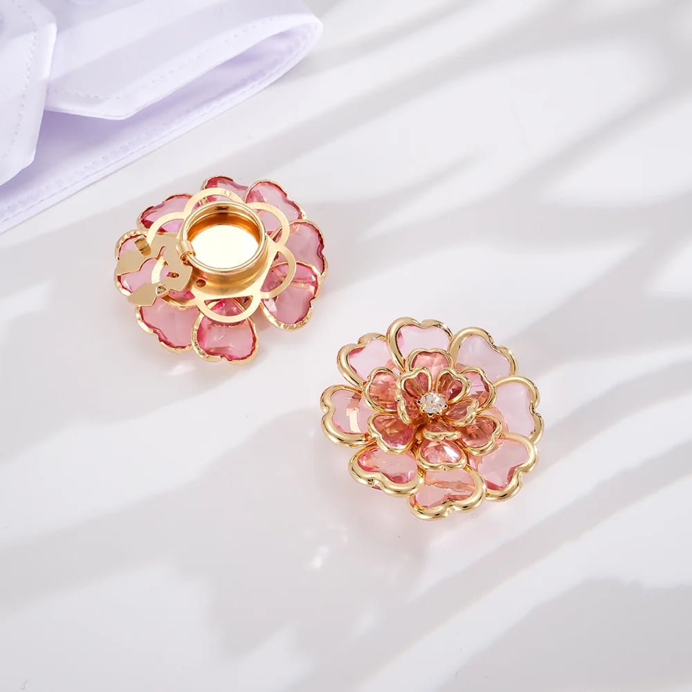 Flower Button Covers Instant No-Sew Shirt & Blouse Upgrade