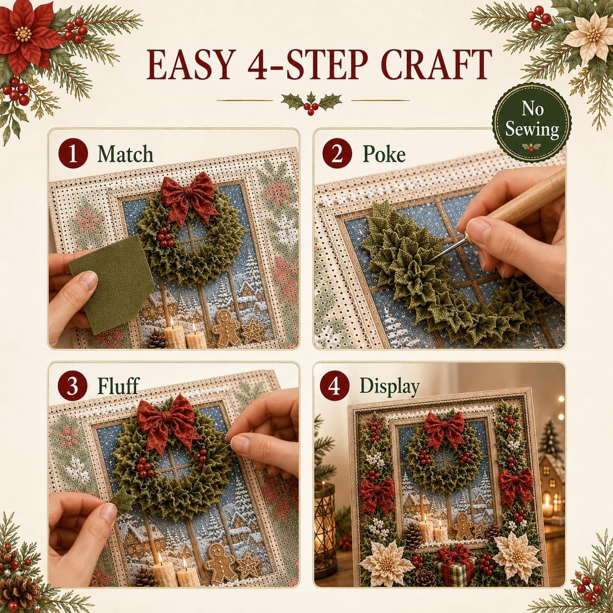 3D Christmas Fabric Stamping Set