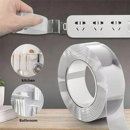 2-Pack Heavy Duty Nano Double-Sided Mounting Tape | Clear Removable Adhesive Tape