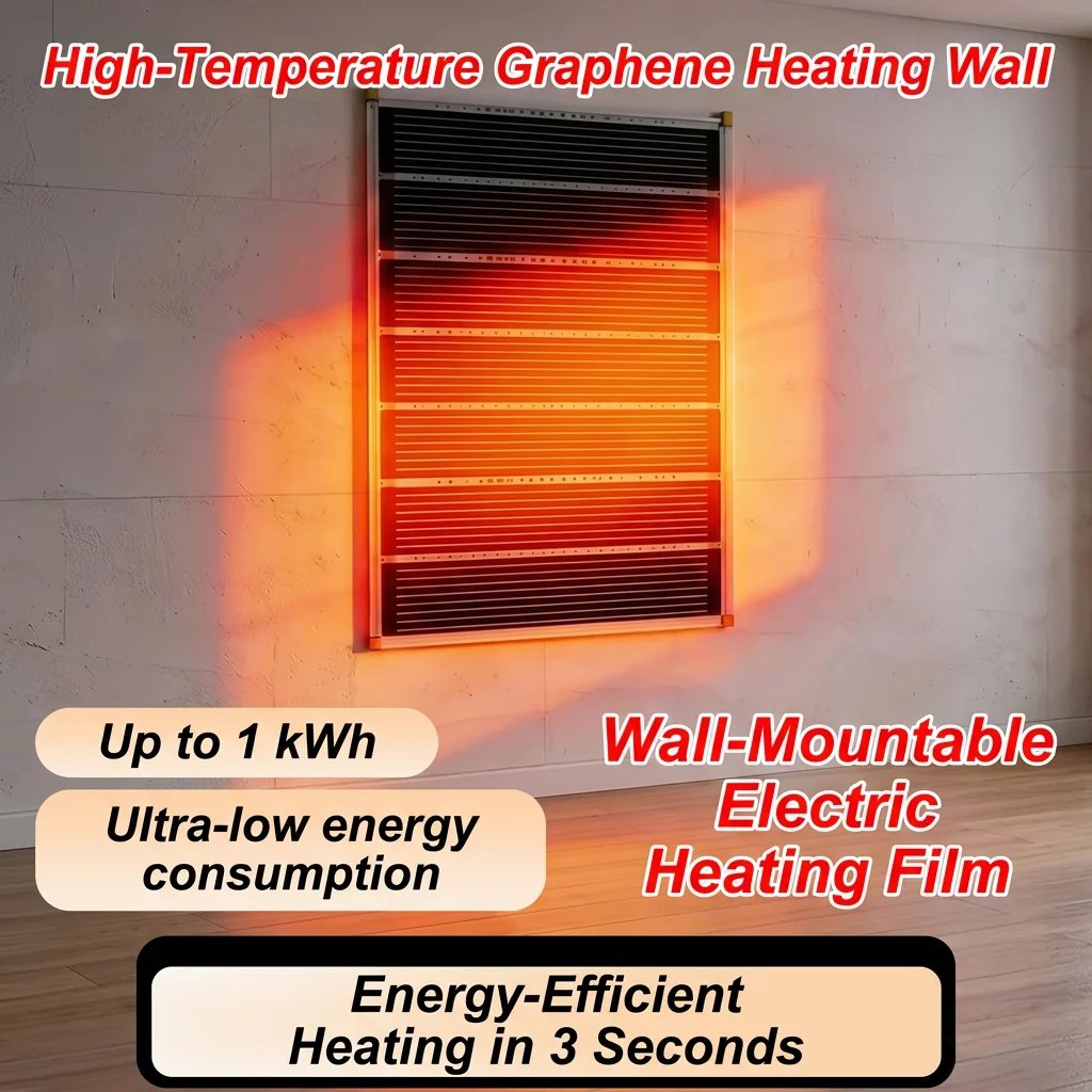 3-Second Rapid Heating Honeycomb Graphene Far-Infrared Ceramic Wall Heater Low Noise & Energy Efficient Indoor Wall